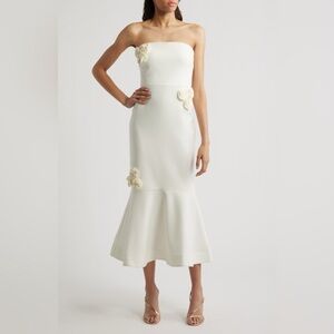 Likely White Strapless Dress